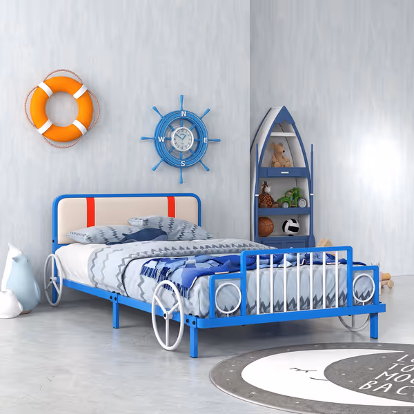 Costzon Racing Car Twin Bed Frame